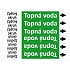 Značení potrubí ISO 20560, topná voda - zpětný okruh